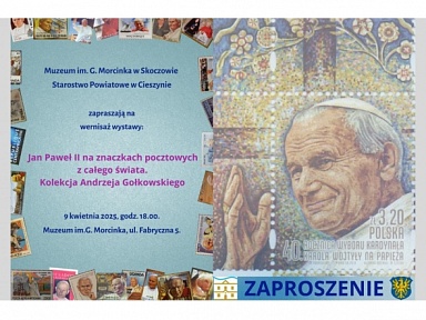 Jan Paweł II na znaczkach pocztowych na całym świecie wystawa wernisaz skoczow
