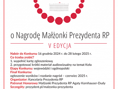 konkurs dla kół gospodyń wiejskich o nagrodę małżonki prezydenta rp
