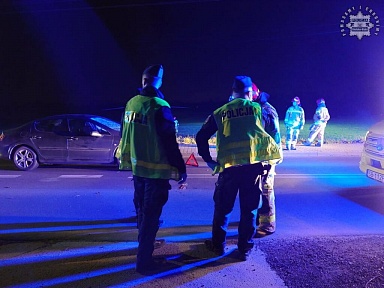 Potrącenie pieszego w Zabrzegu